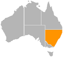 Map of Australia with highlighted New South Wales
